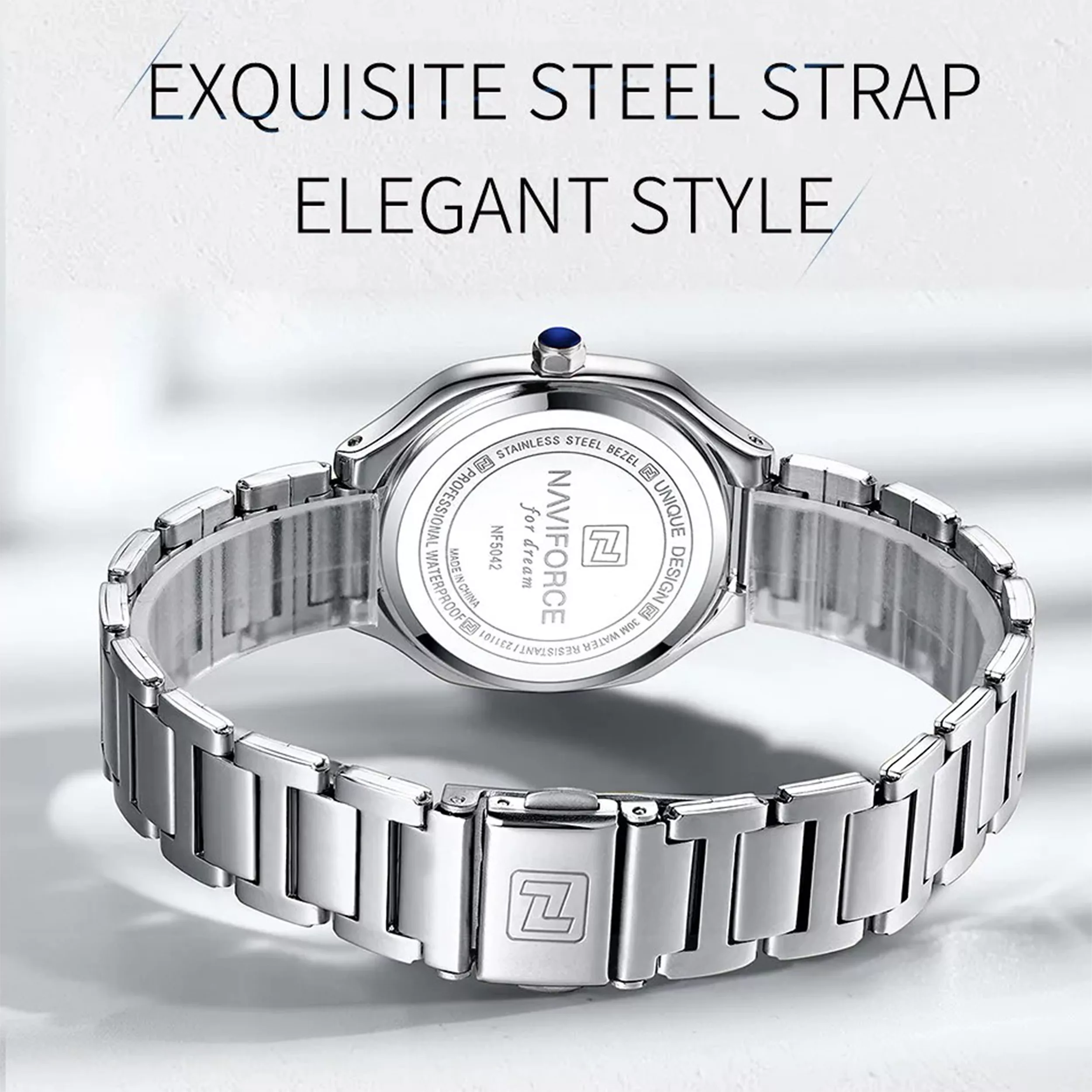 ساعت مچی عقربه ای زنانه نیوی فورس مدل NF5042SBS