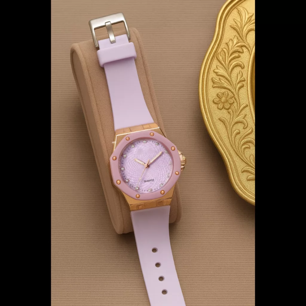 ساعت مچی عقربه‌ای کوارتز زنانه مدل لوکس اسپرت بند پیو ضد حساسیت کد M2