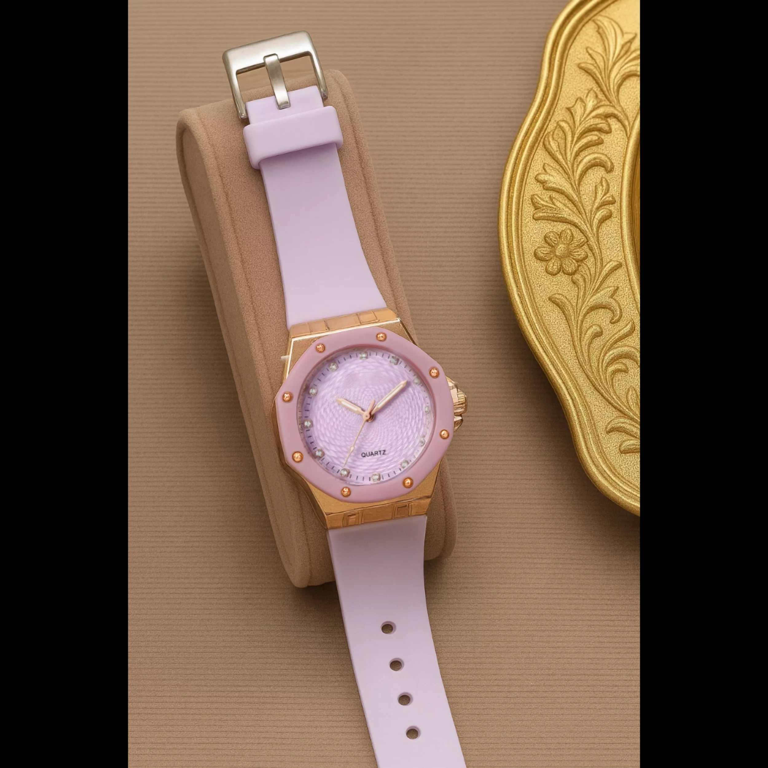 ساعت مچی عقربه‌ای کوارتز زنانه مدل لوکس اسپرت بند پیو ضد حساسیت کد M2