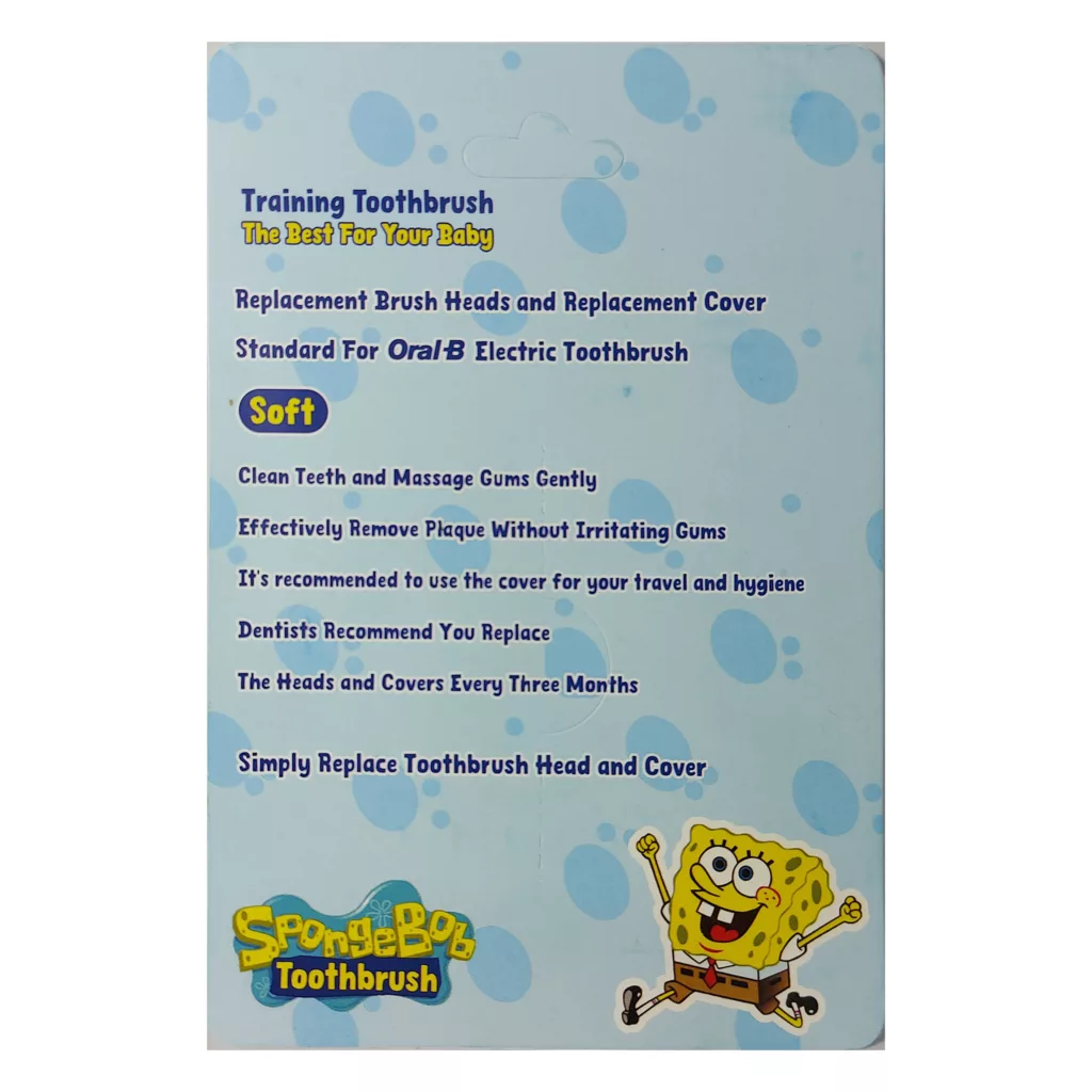 سری یدک مسواک برقی مدل Sponge Bob بسته 2 عددی