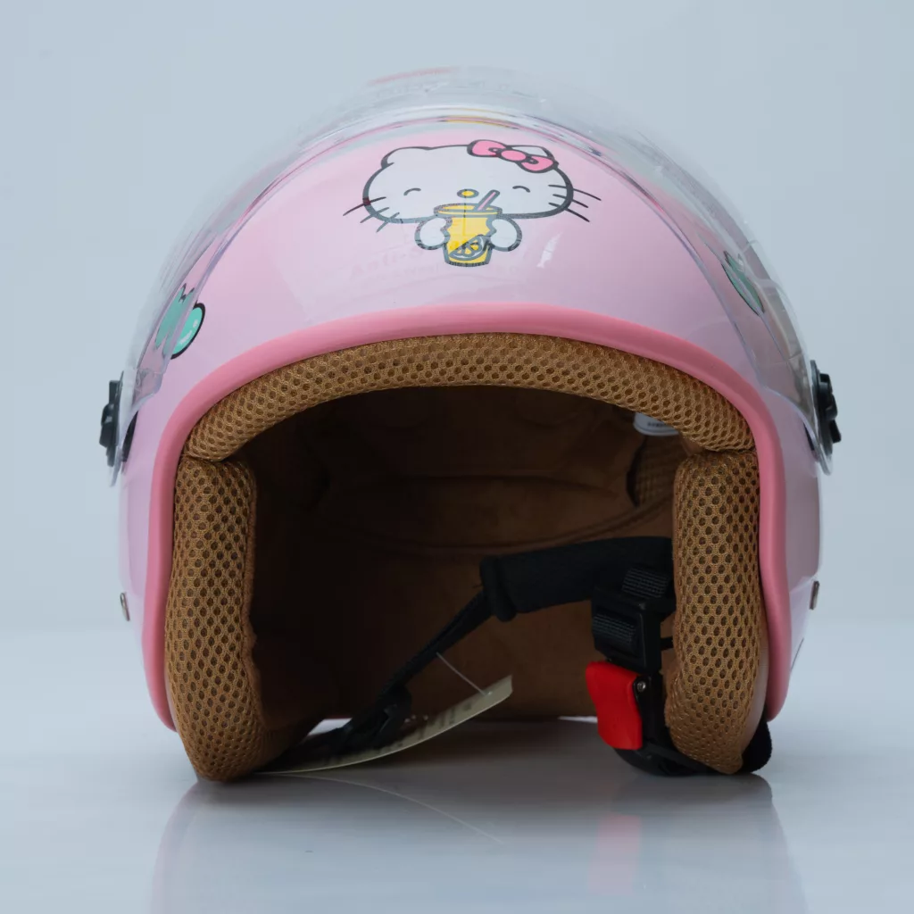 کلاه کاسکت زنانه طرح وسپا مدل Hello Kitty