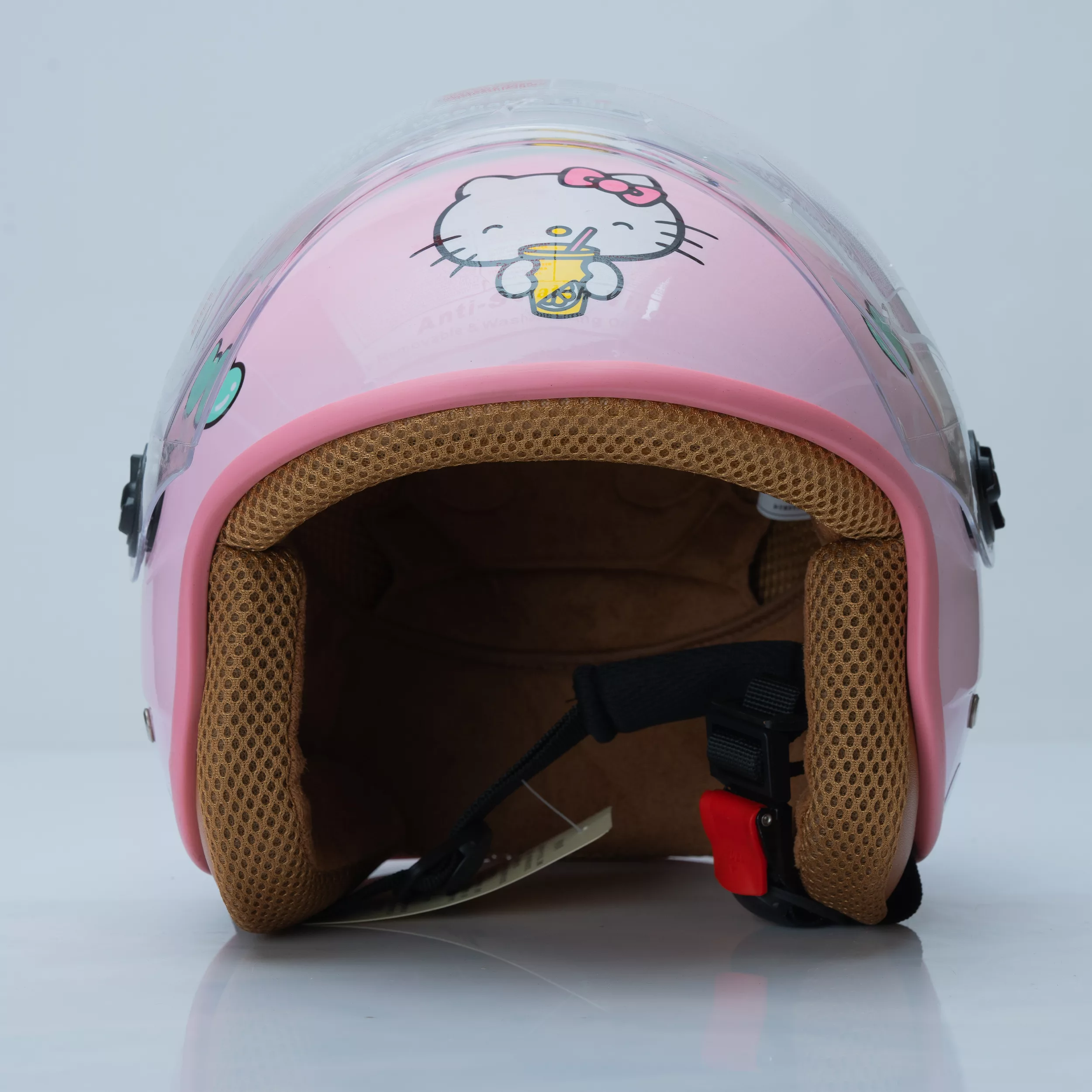 کلاه کاسکت زنانه طرح وسپا مدل Hello Kitty