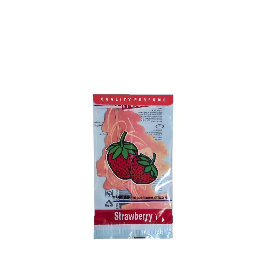 خوشبوکننده کارتی خودرو مدل W21 با رایحه توت فرنگی