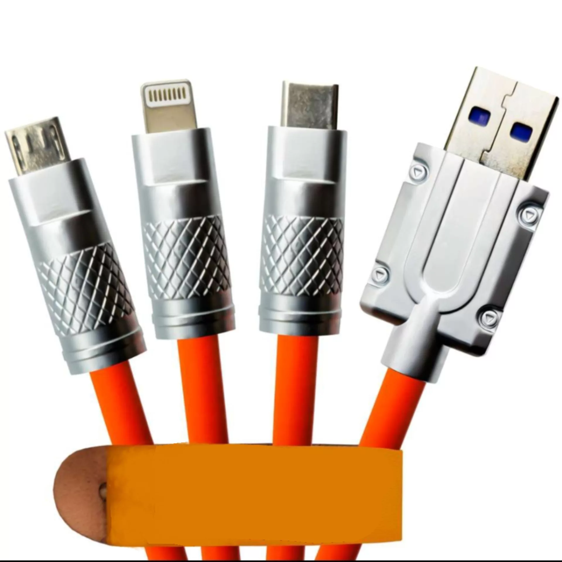 کابل تبدیل USB به لایتنینگ/MICROUSB/USB-C اچ تی ام مدل 3in1 به طول 1.2 متر