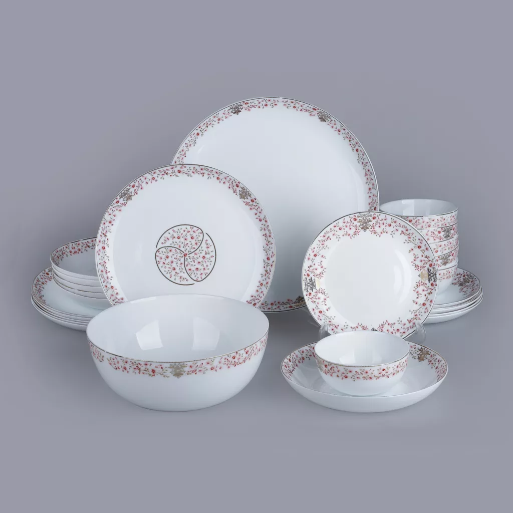 سرویس غذاخوری 26 پارچه 6 نفر گلدن اوپال مدل دیوالی طرح نبات