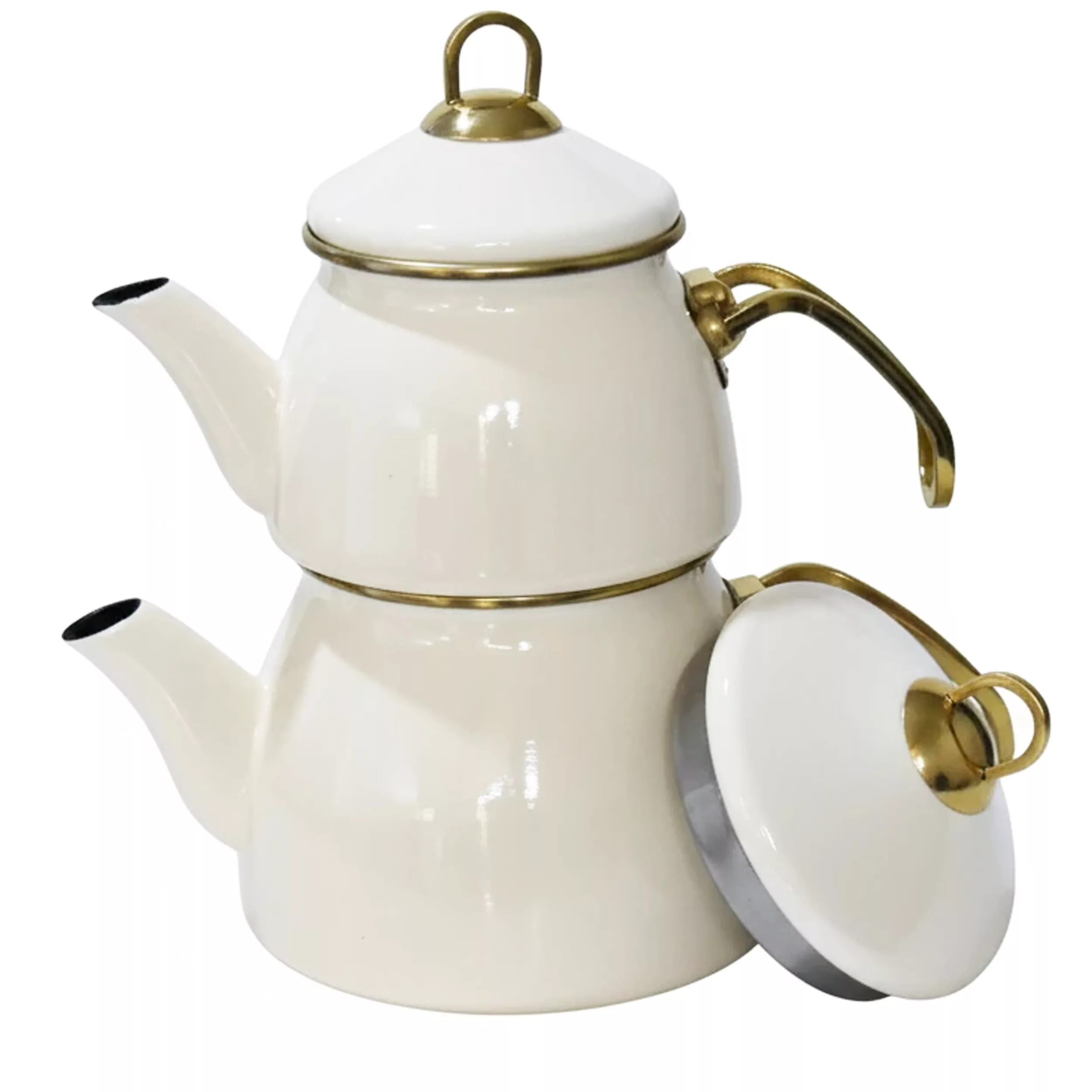 ست کتری و قوری شاهین مدل EMAYE_CR گنجایش کتری 2.1 لیتر گنجایش قوری 1.1 لیتر