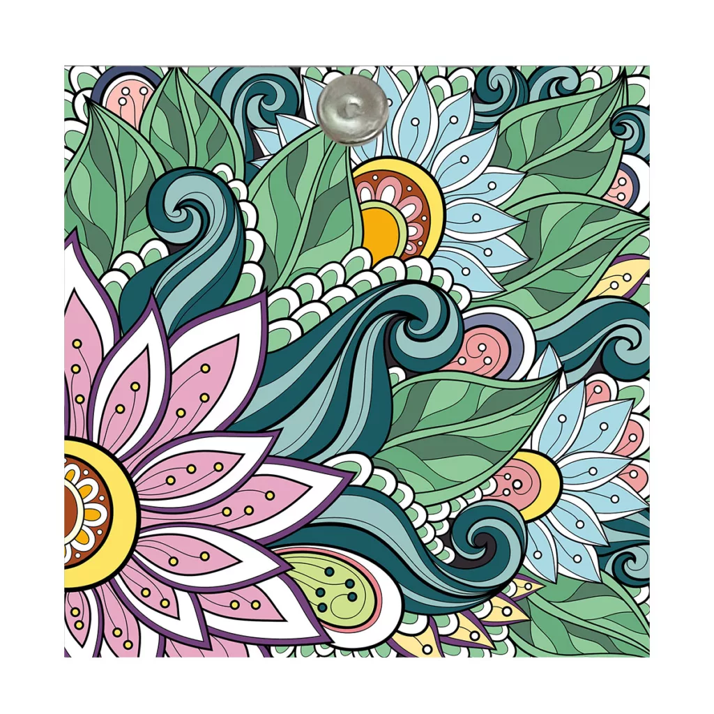 آینه جیبی طرح فانتزی مینیاتوری گل  مدل A023