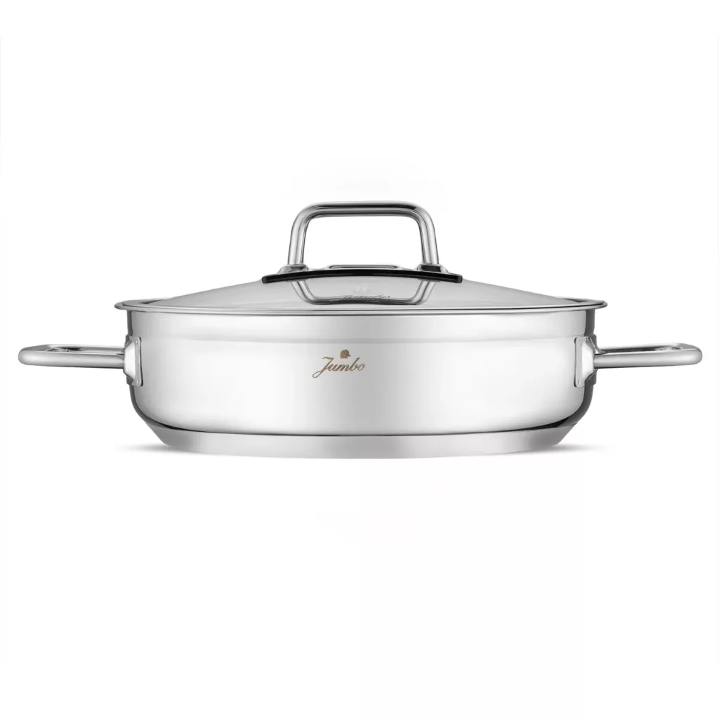 سرویس قابلمه استیل 8 پارچه جامبو مدل Modena