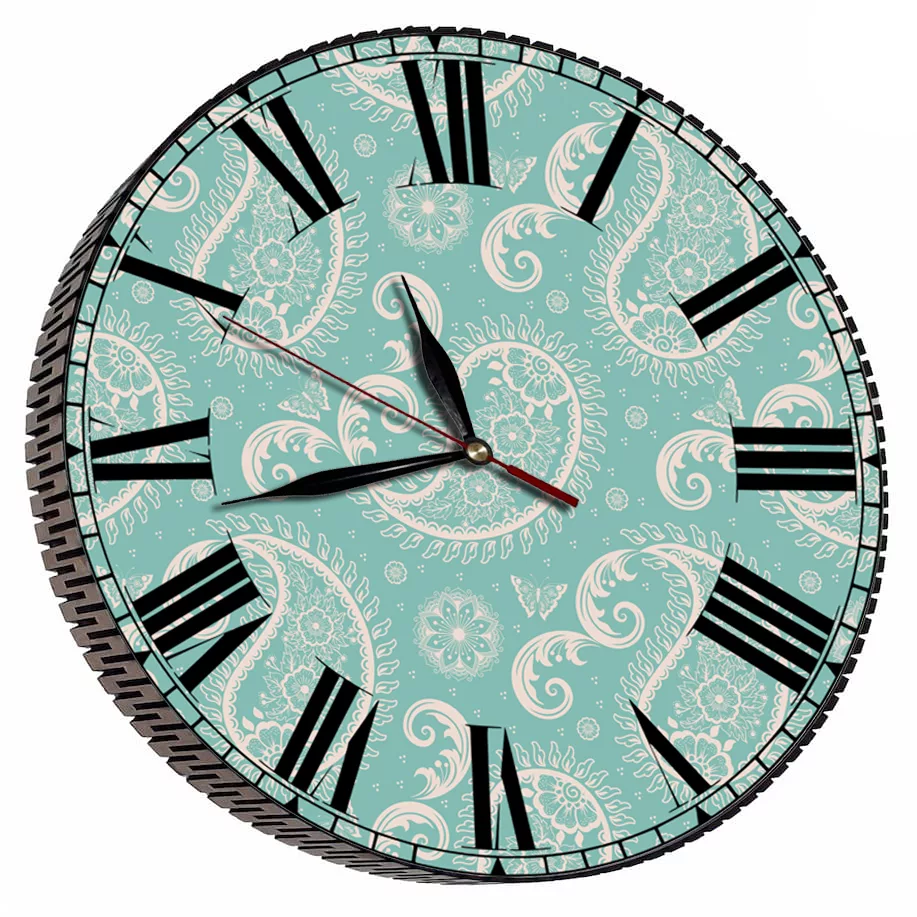 ساعت دیواری مدل بته جقه