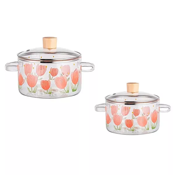 سرویس قابلمه 4 پارچه طرح گل لاله