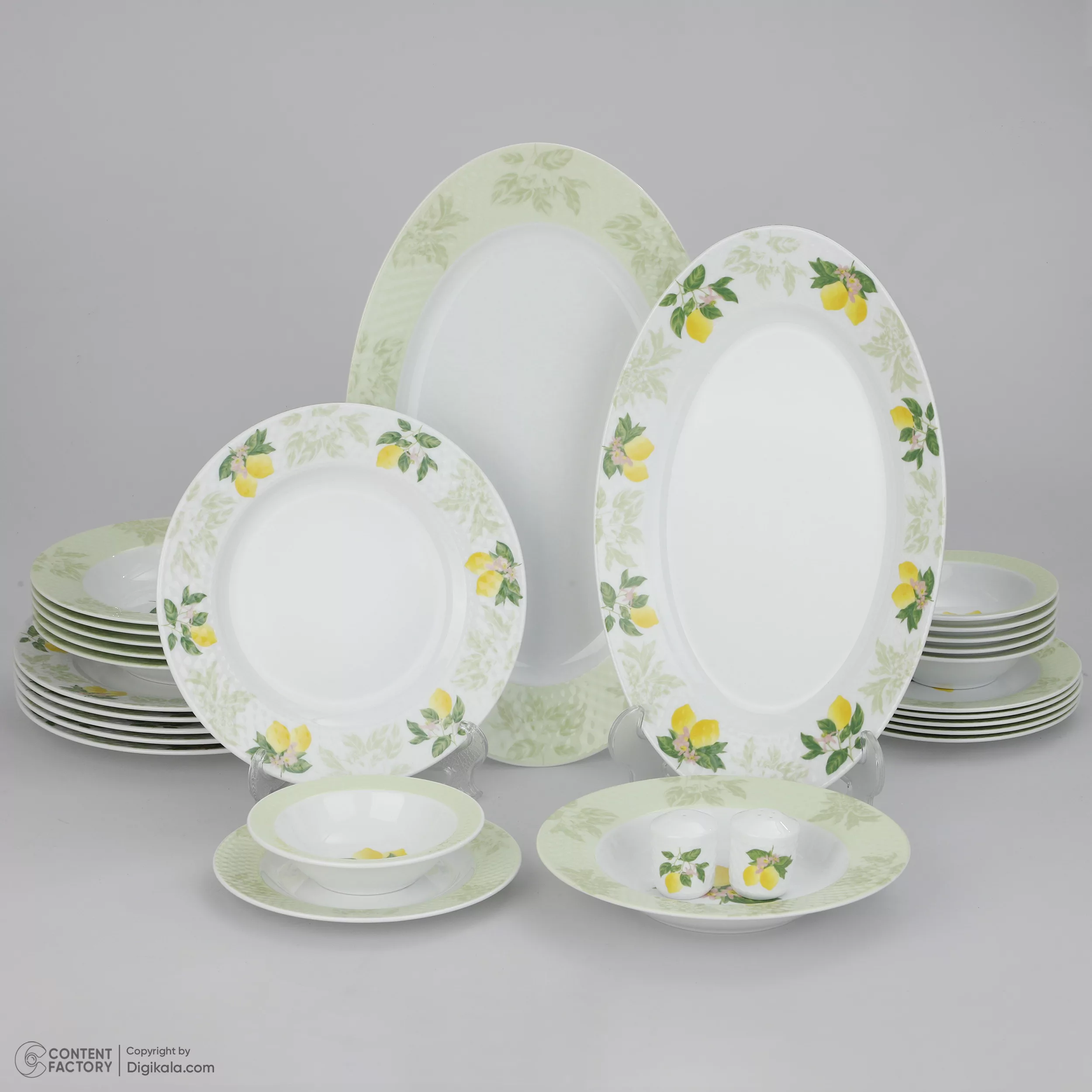 سرویس غذاخوری 28 پارچه چینی زرین ایران مدل رادیانس سیترونلا درجه یک