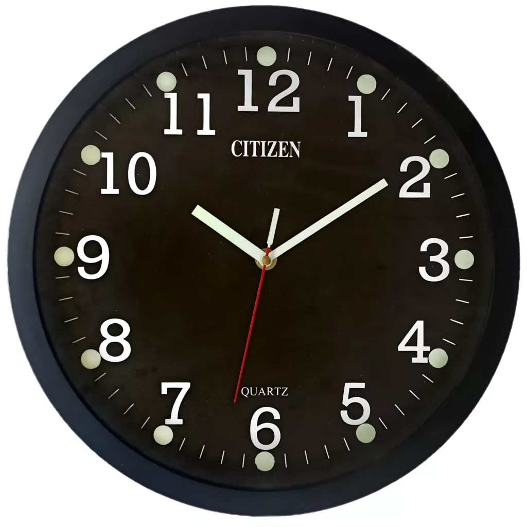 ساعت دیواری کوارتز سیتی زن مدل سوپر شب تاب