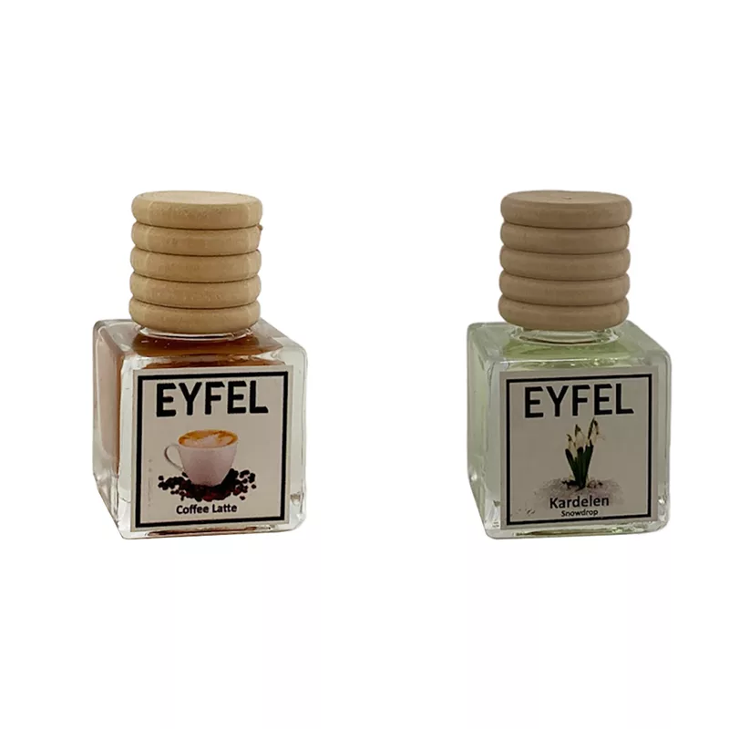 خوشبوکننده خودرو مدل کافه لته و گل یخ حجم 10 میلی لیتر مجموعه 2 عددی