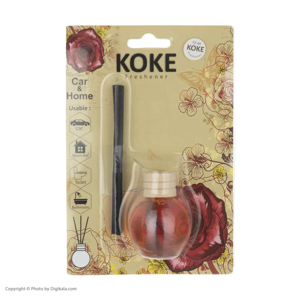 خوشبوکننده خودرو کوکه مدل عطر کاپیتان بلک حجم 12 میلی لیتر