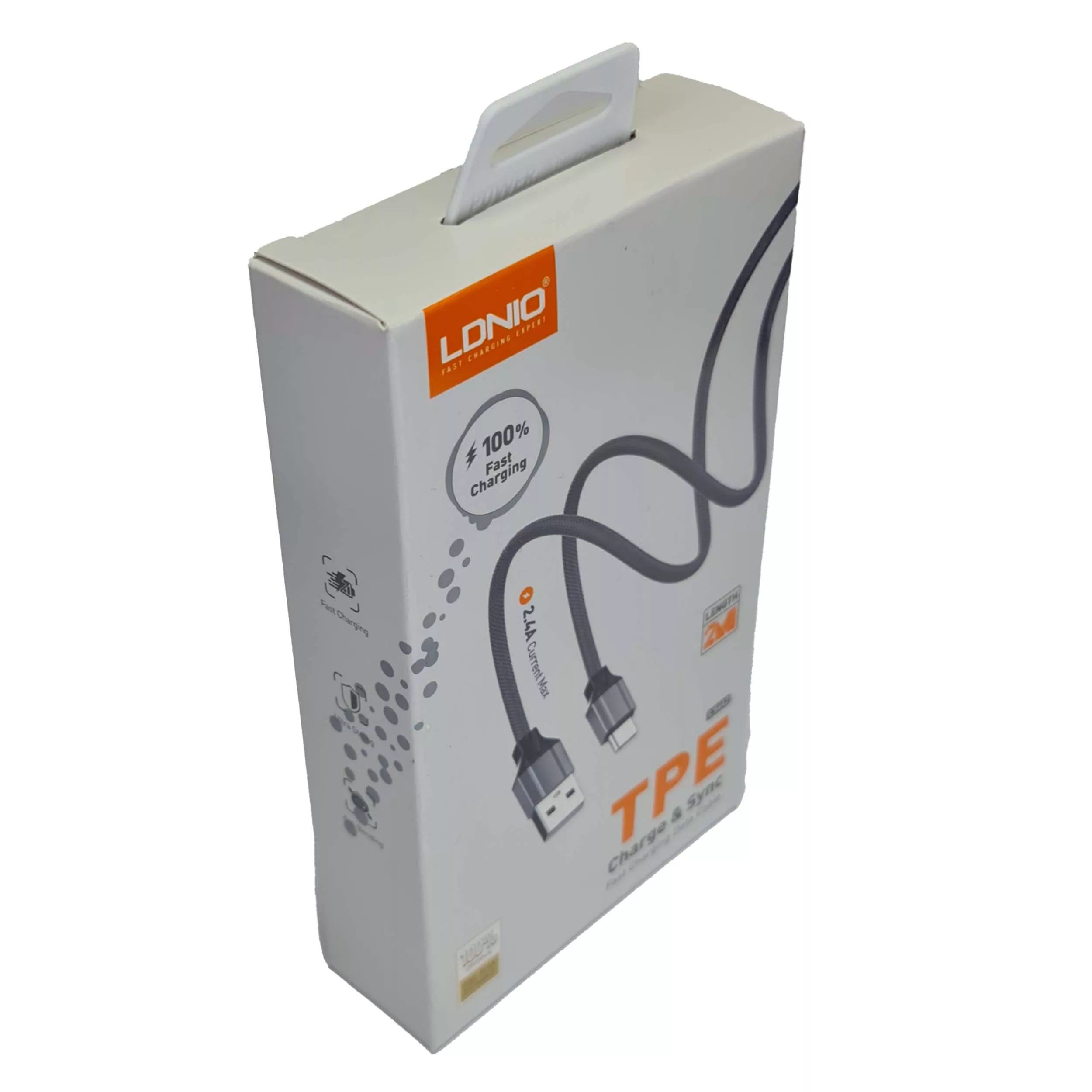 کابل تبدیل USB به لایتنینگ الدینیو مدل LS442 طول 2 متر