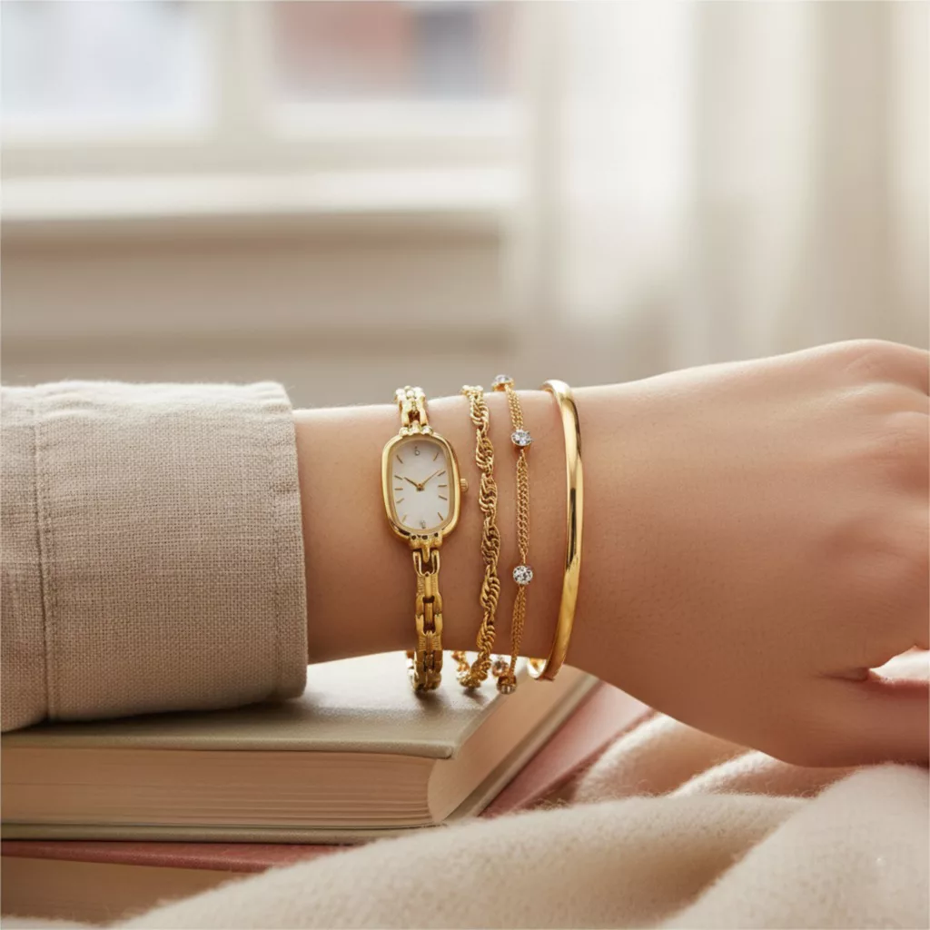 ساعت مچی عقربه‌ای کوارتز زنانه مدل بیضی کلاسیک کد 165B