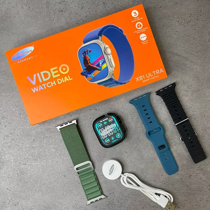 ساعت هوشمند 2.05 اینچی ایکس اینووا مدل X81 ULTRA با بند سیلیکونی