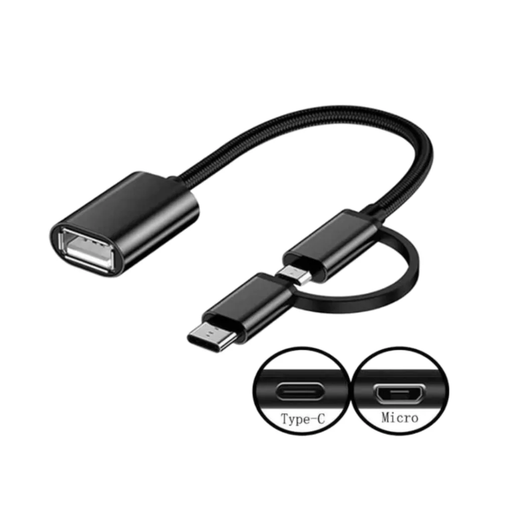 مبدل OTG microUSB/ USB-C به USB 3.0 کد 02
