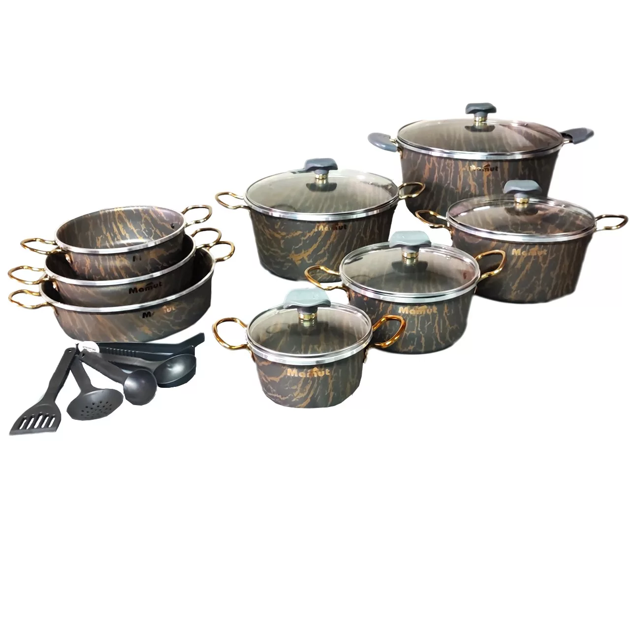 سرویس پخت و پز گرانیتی 22 پارچه ماموت مدل سنگی کد 09