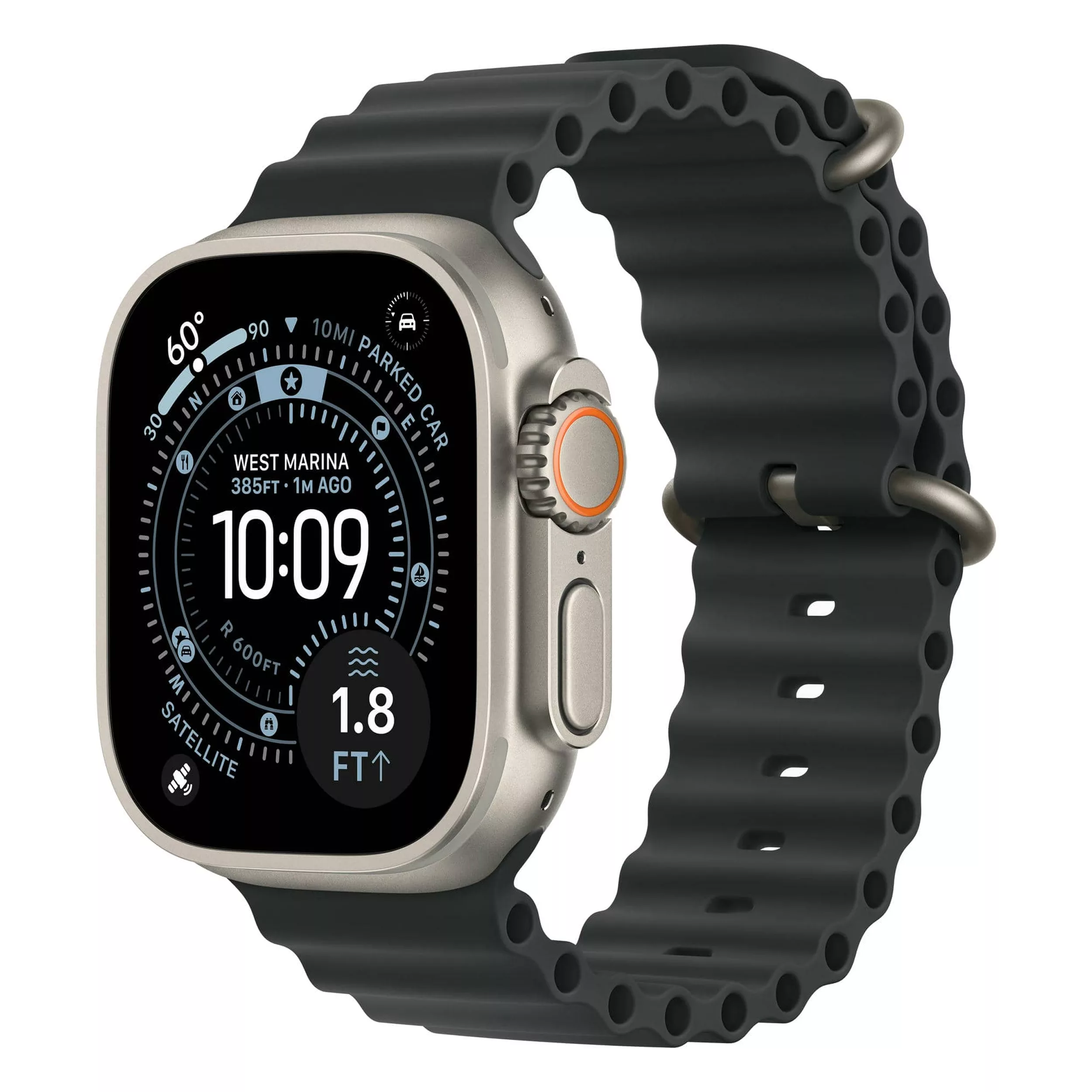 ساعت هوشمند 49 میلی متری اپل مدل Ultra 3 Black Titanium Case با بند Ocean