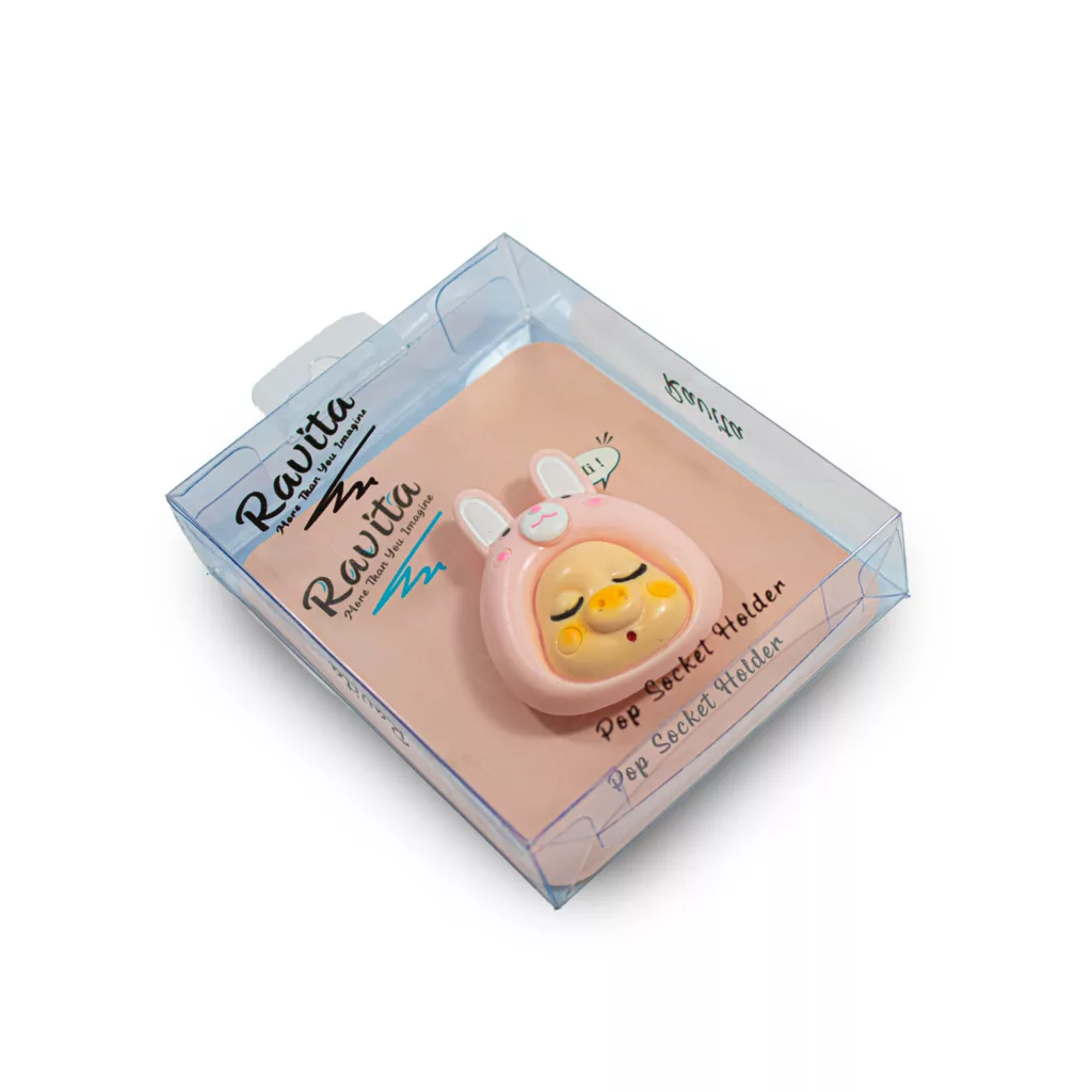 پایه نگهدارنده گوشی موبایل پاپ سوکت راویتا مدل عروسک طرح خرگوش