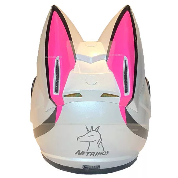 کلاه کاسکت نوترینوس مدل دخترانه خرگوشی فک ثابت