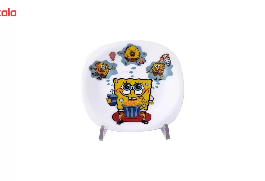 سرویس غذاخوری 5 پارچه کودک پارس اوپال طرح Sponge Bob