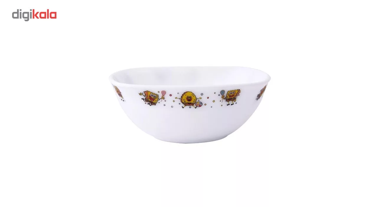 سرویس غذاخوری 5 پارچه کودک پارس اوپال طرح Sponge Bob