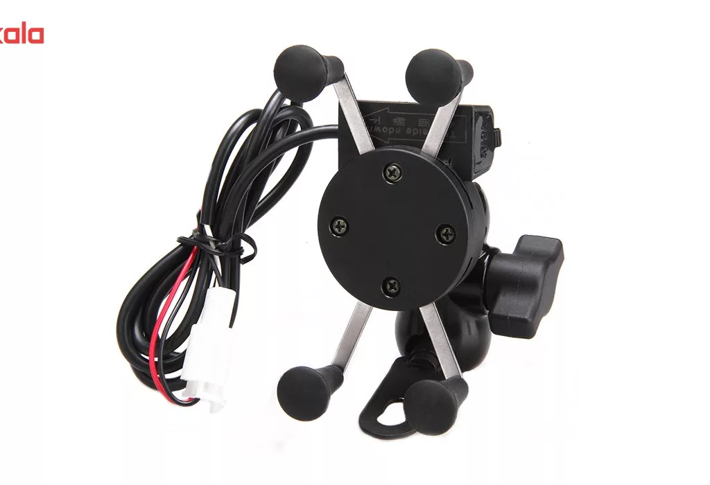 پایه نگهدارنده موبایل شارژر دار مناسب برای موتورسیکلت مدل Phone charging bracke