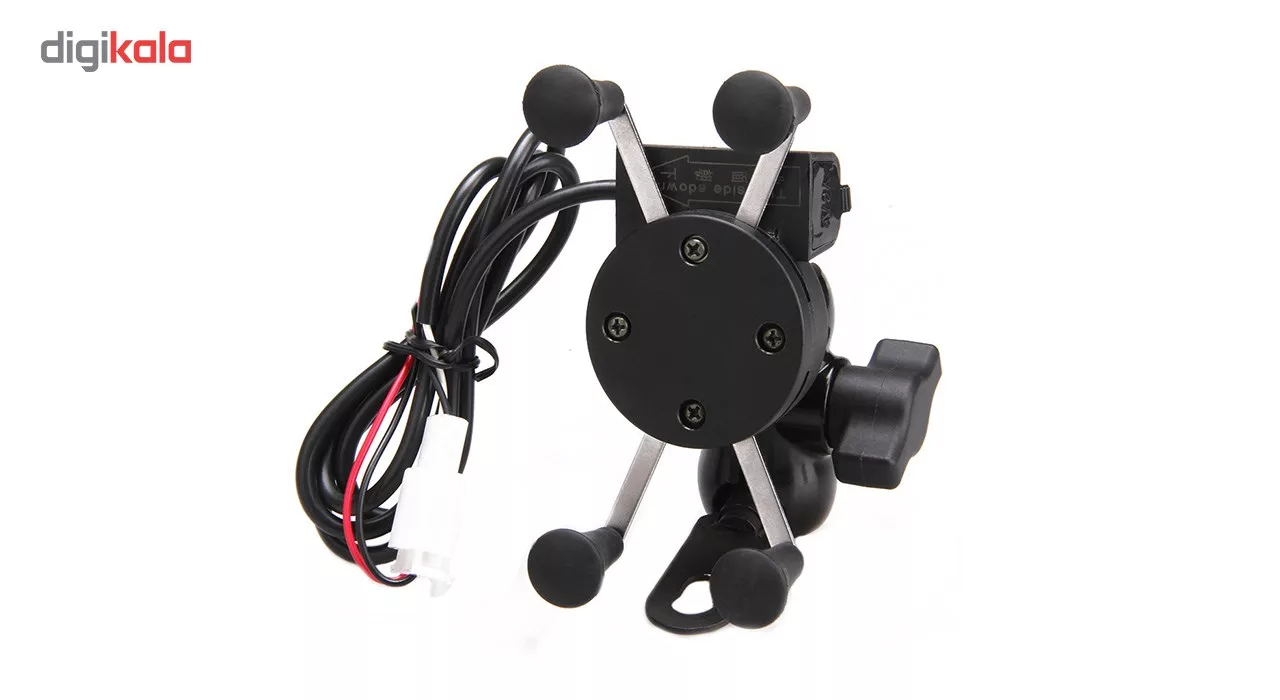 پایه نگهدارنده موبایل شارژر دار مناسب برای موتورسیکلت مدل Phone charging bracke