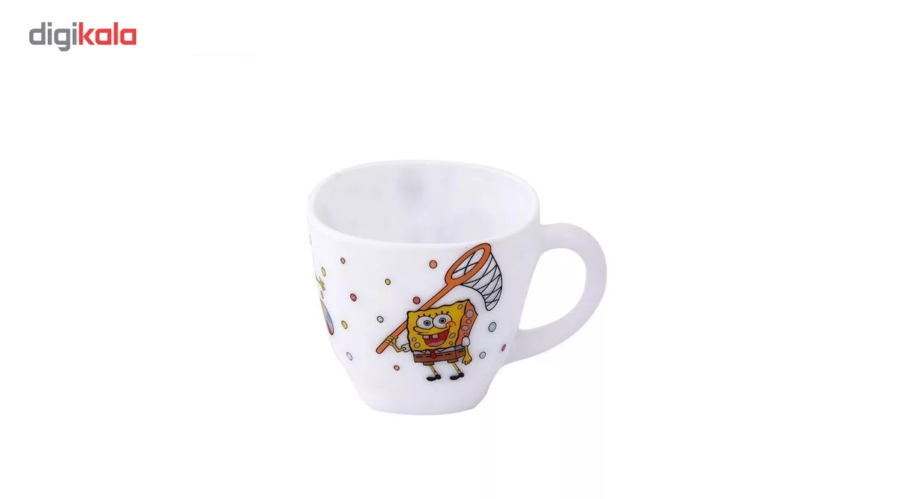 سرویس غذاخوری 5 پارچه کودک پارس اوپال طرح Sponge Bob