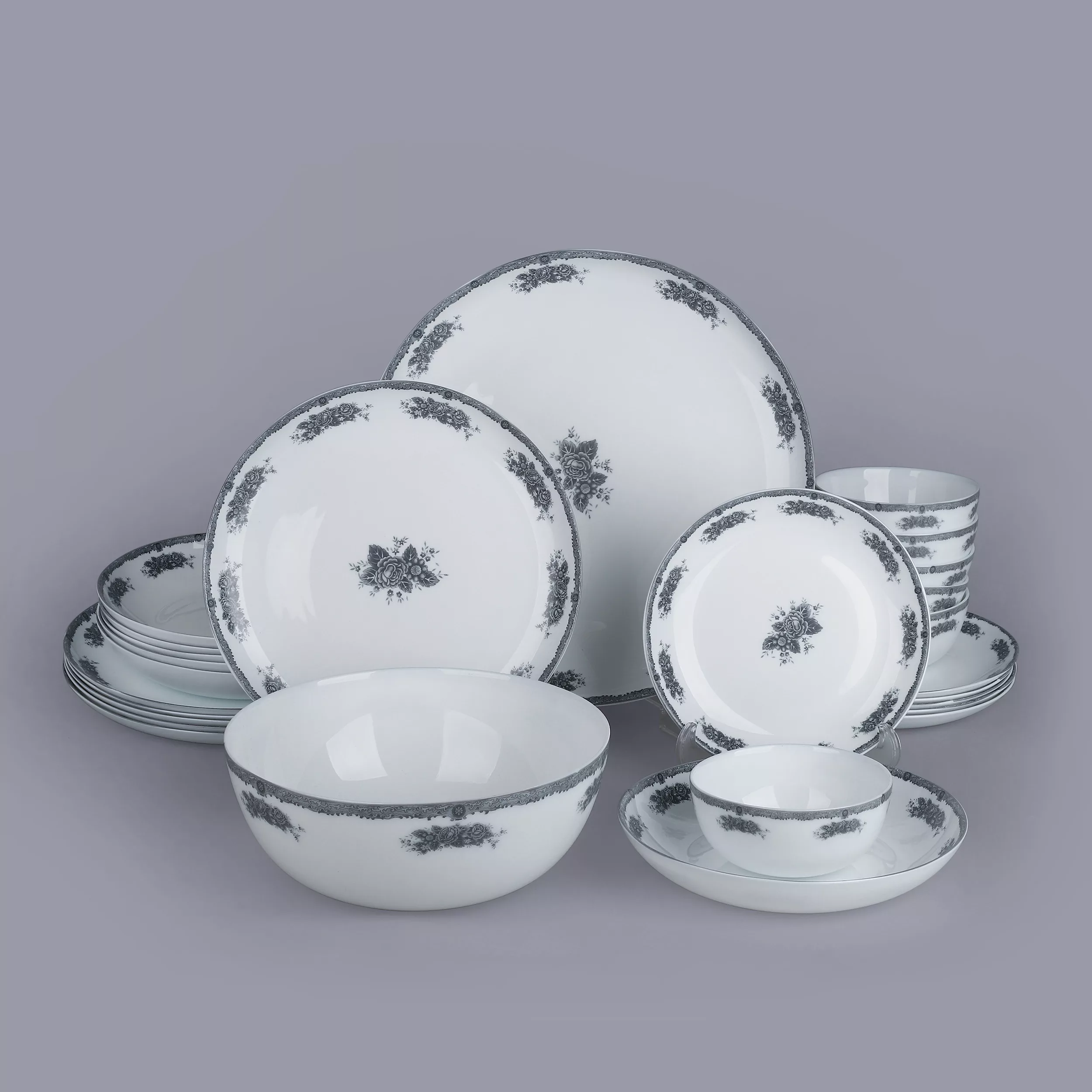 سرویس غذاخوری 26 پارچه 6 نفره گلدن اوپال مدل دیوالی طرح ونیز