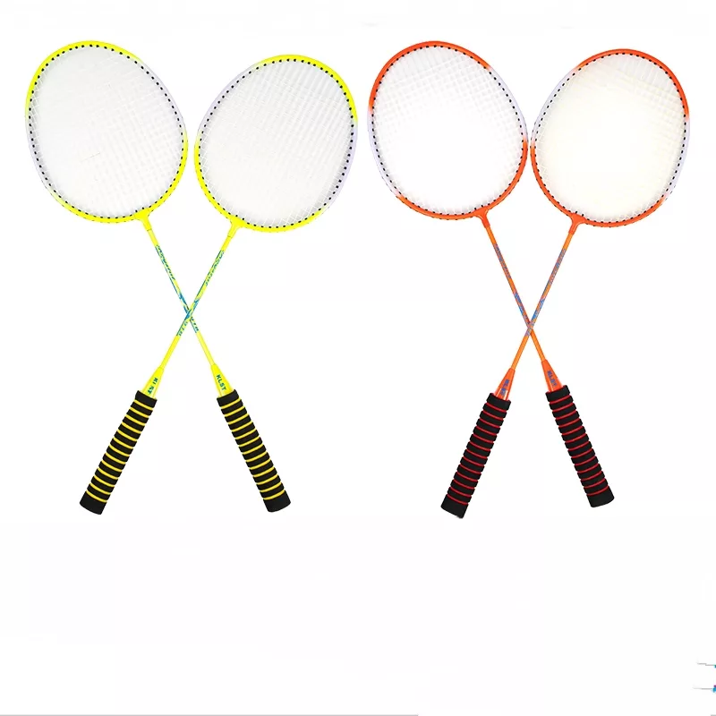 راکت بدمینتون مدل دسته فومی کاور دار کریستال به همراه توپ بسته 5 عددی