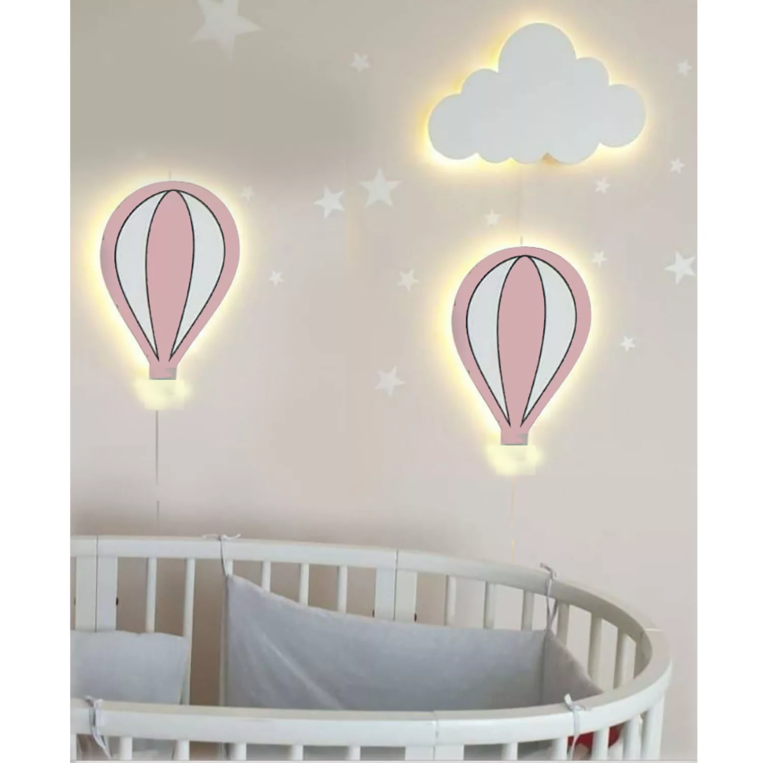 چراغ خواب اتاق کودک مدل بادکنک مجموعه 2 عددی