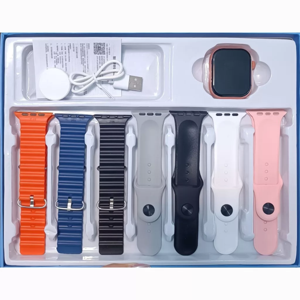 ساعت هوشمند 46 میلیمتری یو ۳۰ پلاس مدل Seven Plus One با ۷ بند سیلیکونی