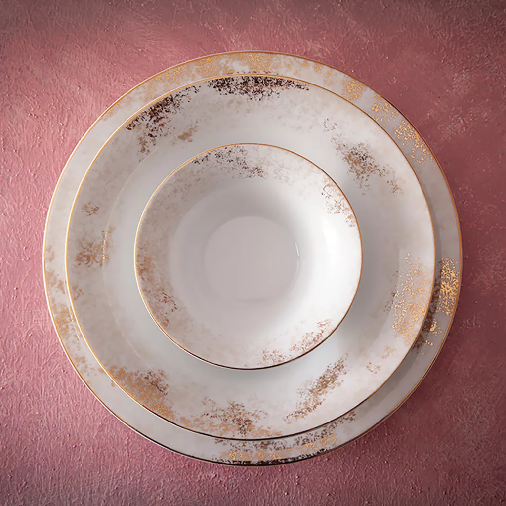 سرویس غذاخوری 35 پارچه چینی زرین ایران سری شهرزاد مدل کلودیا درجه عالی