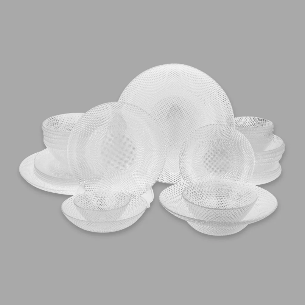 سرویس غذاخوری 33 پارچه 6 نفر نوری تازه مدل پیکسل کد NT20002100T