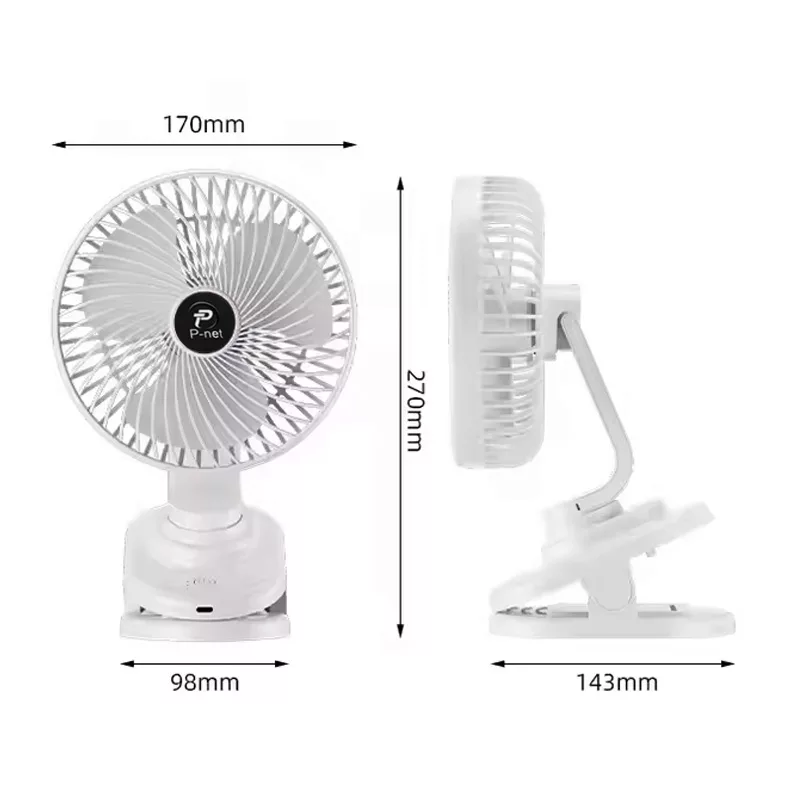 پنکه رومیزی پی نت مدل P.803 ظرفیت 2000 میلی‌آمپر ساعت