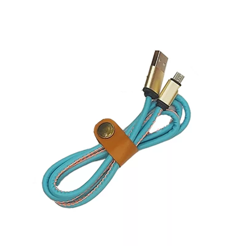 کابل تبدیل USB به MicroUSB مدل چرمی طول 1متر