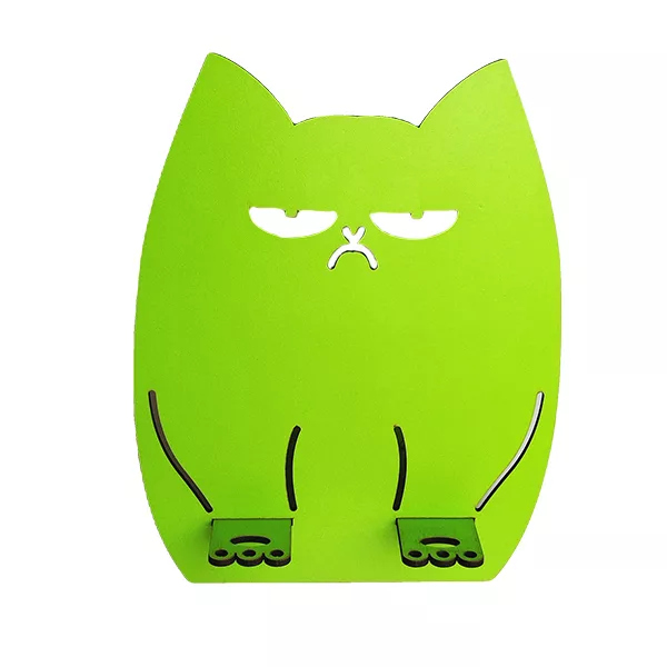 پایه نگهدارنده گوشی موبایل و تبلت مدل گربه چوبی