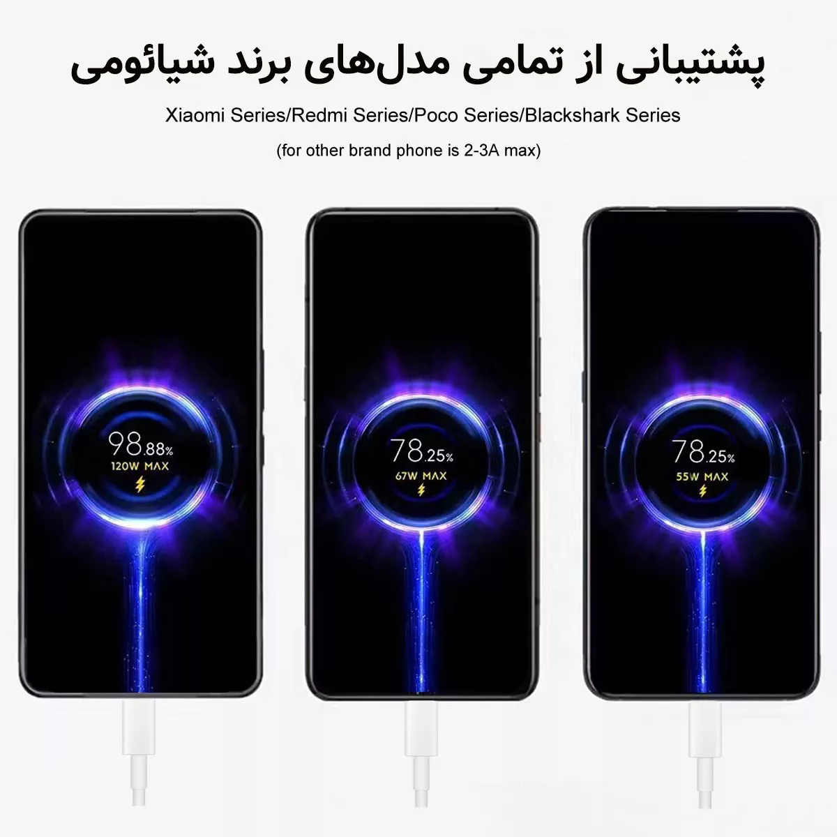 کابل تبدیل USB به USB-C نیبیوا مدل Fast Charge 120W طول 1.5 متر