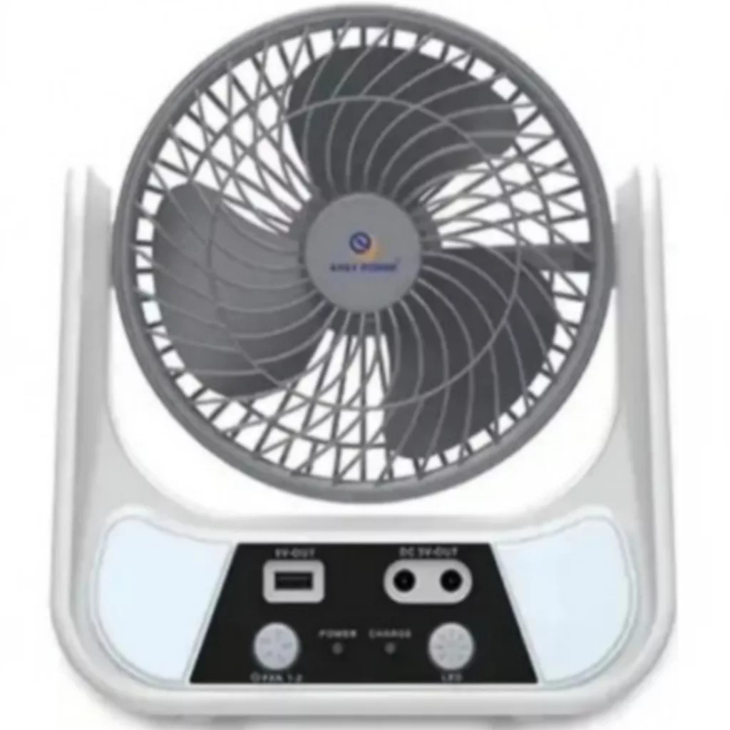 پنکه شارژی مدل صفحه خورشیدی ظرفیت 3000 میلی آمپر ساعت