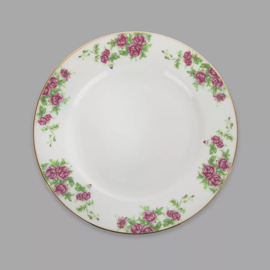 سرویس غذاخوری 28 پارچه 6 نفر چینی زرین ایران مدل ایتالیا اف بیدگل درجه عالی