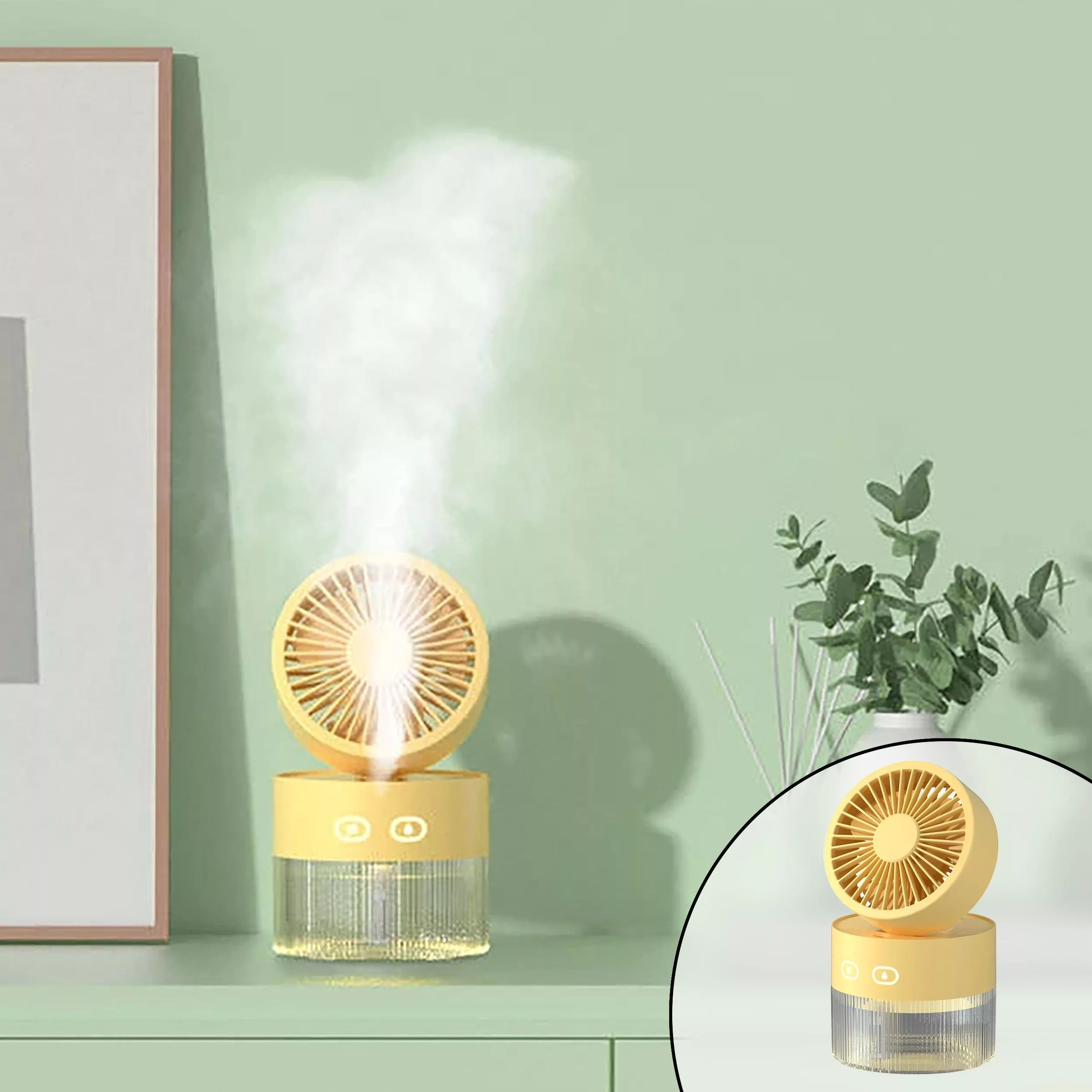 پنکه USB مدل بخور سرد کد 2022-2 spray fan