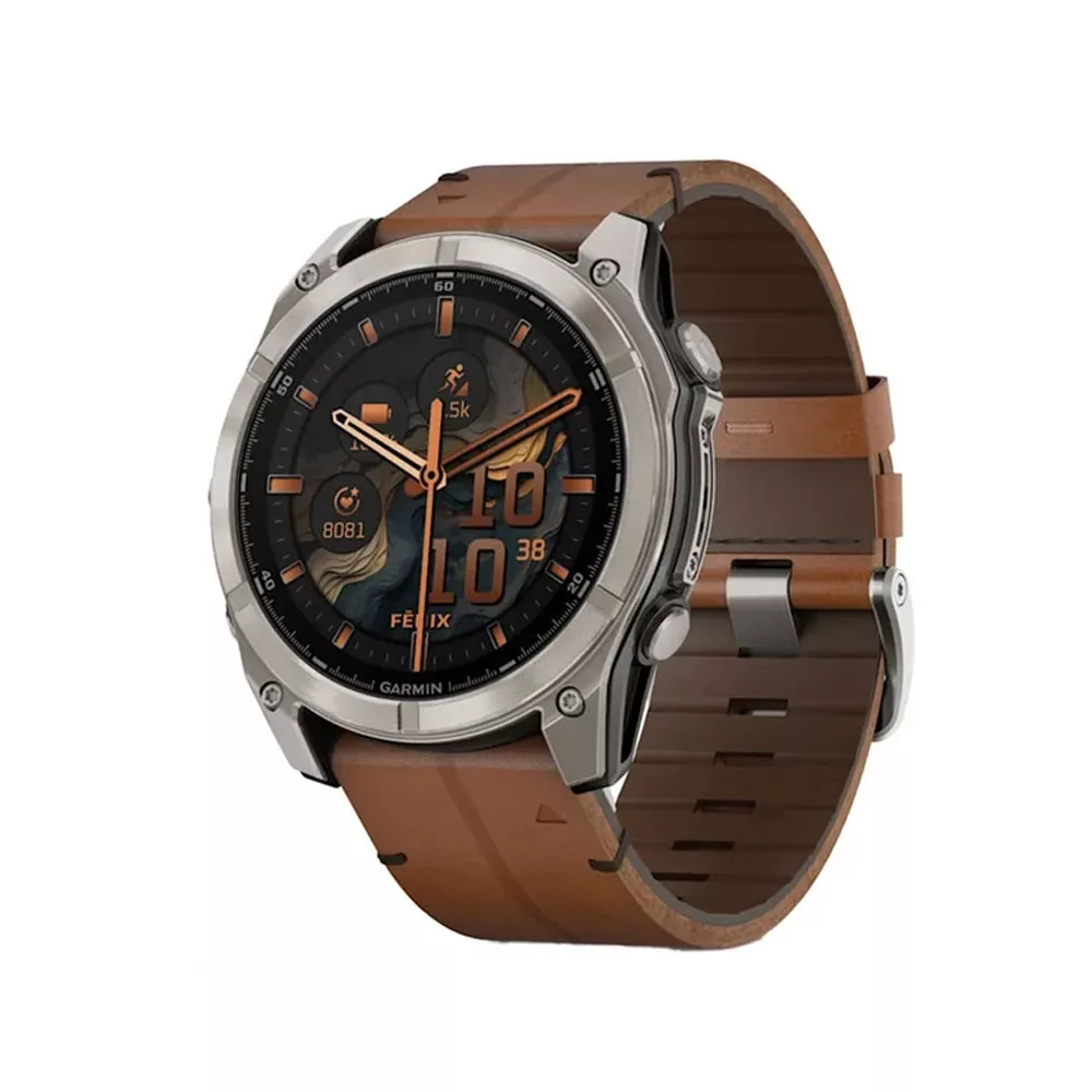 ساعت هوشمند گارمین مدل Fenix 8 – 51mm AMOLED، مناسب برای ورزش، روزمره، دارای قابلیت‌های صفحه نمایش رنگی، کنترل موسیقی، کنترل سطح اکسیژن خون، بند سیلیکونی، فناوری GPS، با حافظه داخلی 32 گیگابایت