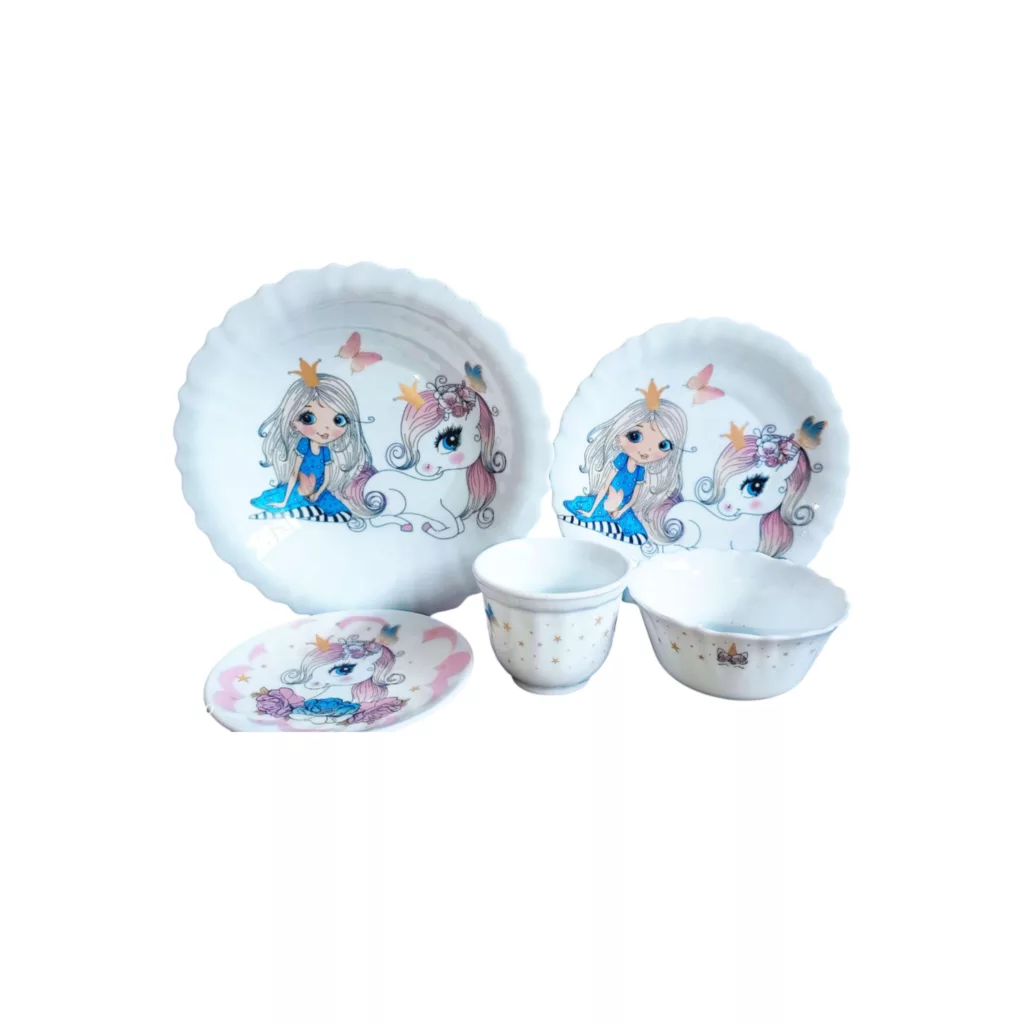 سرویس غذاخوری 5 پارچه یک نفره پارس اپال مدل تک شاخ کد ۷۸۵