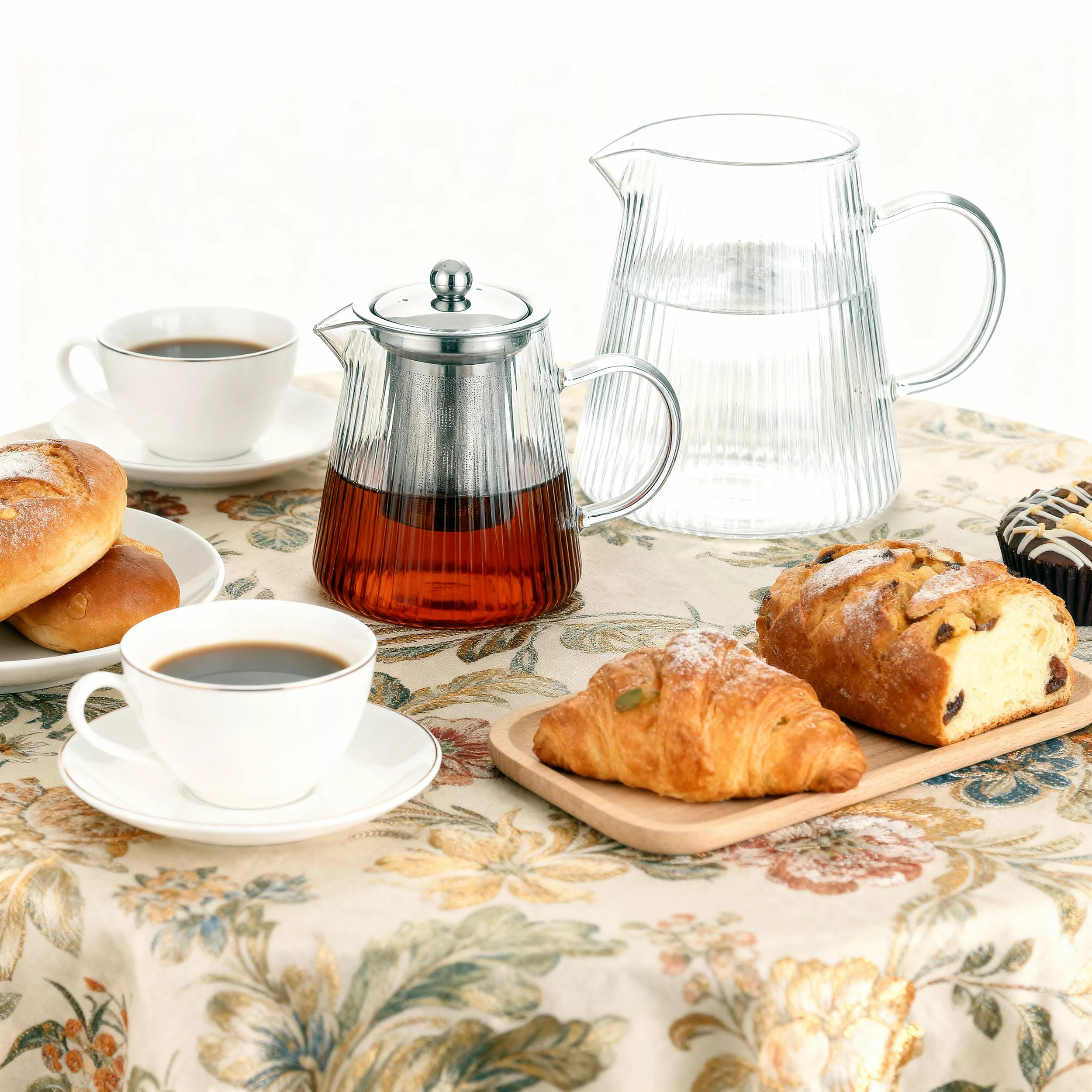 ست کتری و قوری مدل شعله مستقیم کامفورت کد 102 کنجایش کتری 2 لیتر گنجایش قوری 1 لیتر