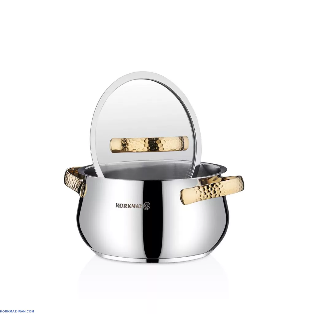 سرویس قابلمه و تابه استیل 8 پارچه کرکماز کد 1964