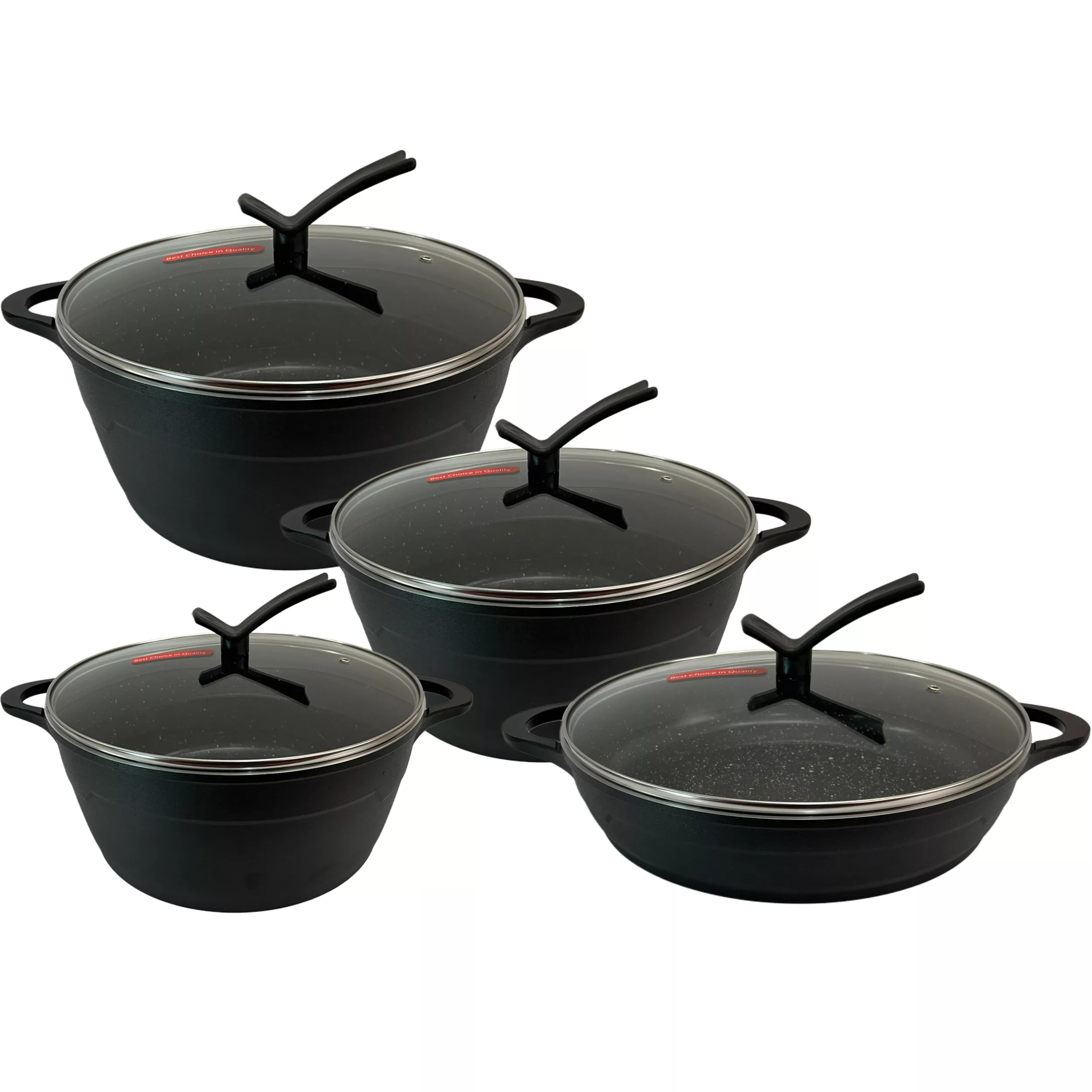 سرویس قابلمه و تابه گرانیتی 8 پارچه آرسکا مدل Golden-V2