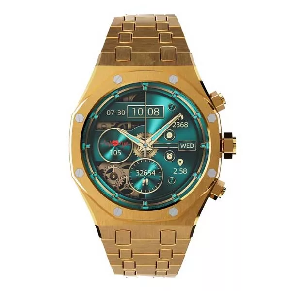 ساعت هوشمند 49 میلی متر پرودو مدل CristalloAP با بند فلزی و سیلیکونی